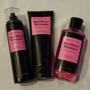 Bath Body Works RoseWater Meringue Set